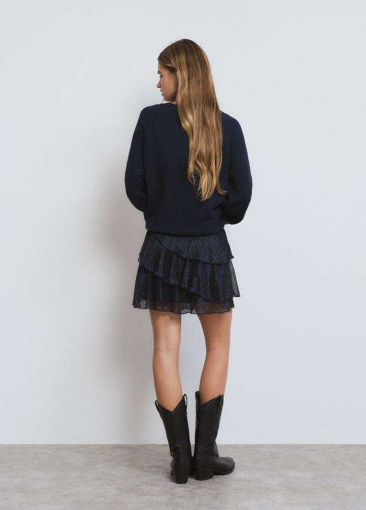 Falda volantes lurex