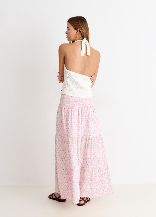 Falda larga estampada