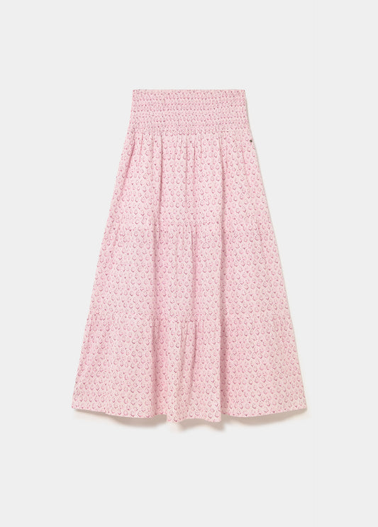 Falda larga estampada
