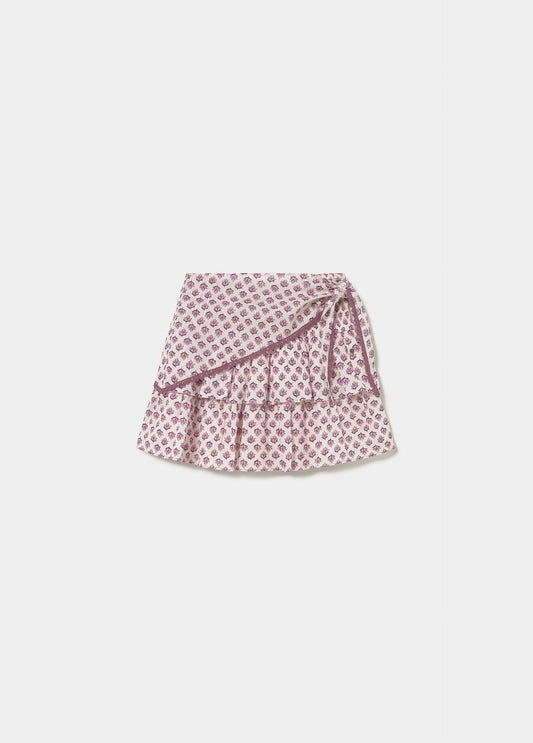 Falda corta estampada