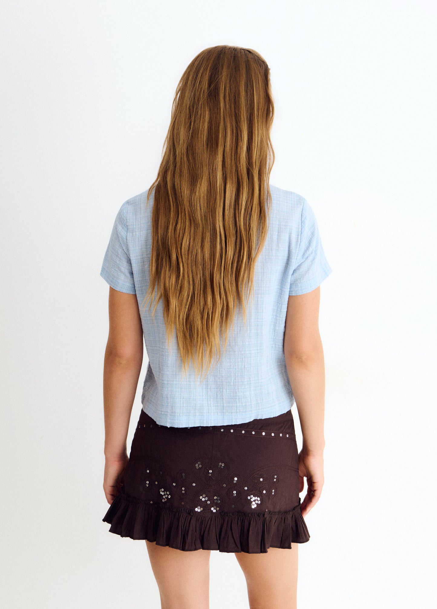 Blusa detalle japonés cuadros