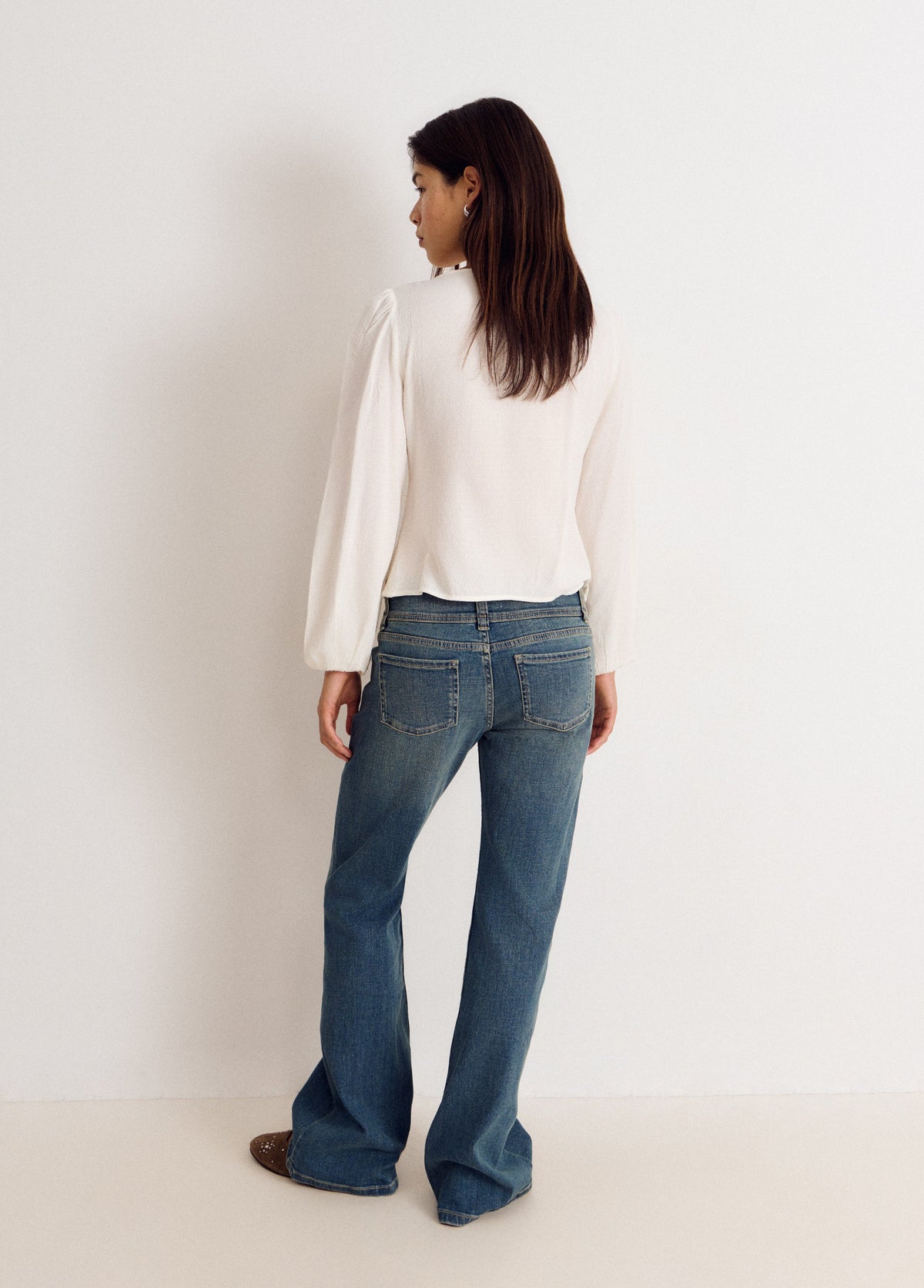 Blusa manga larga smock