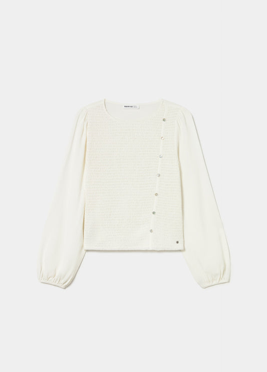 Blusa manga larga smock