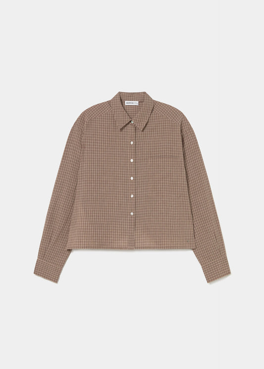 Blusa cropped cuadros