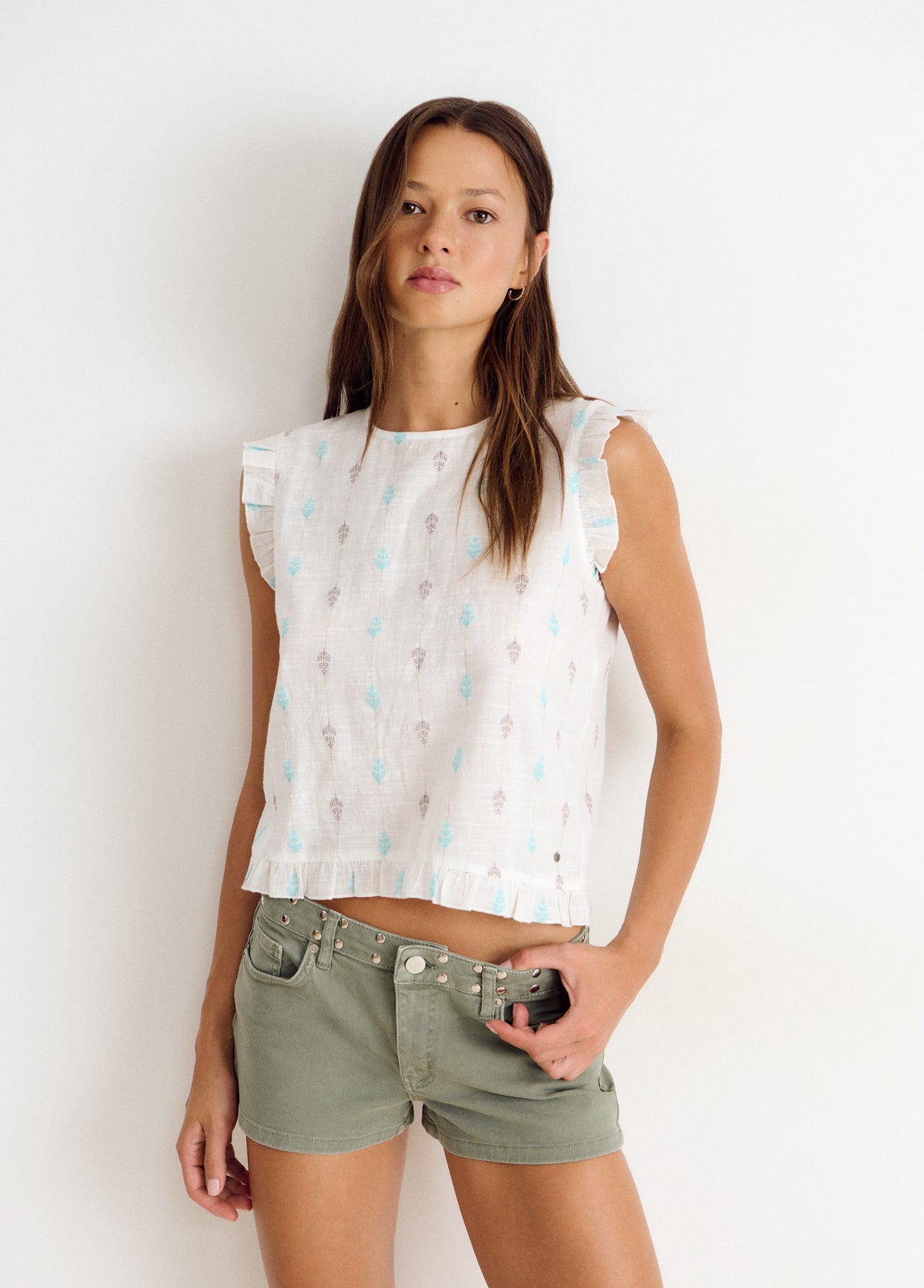 Blusa multiposición bordados