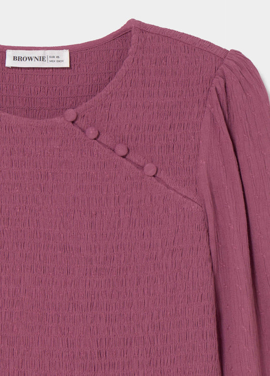 Blusa smock botones