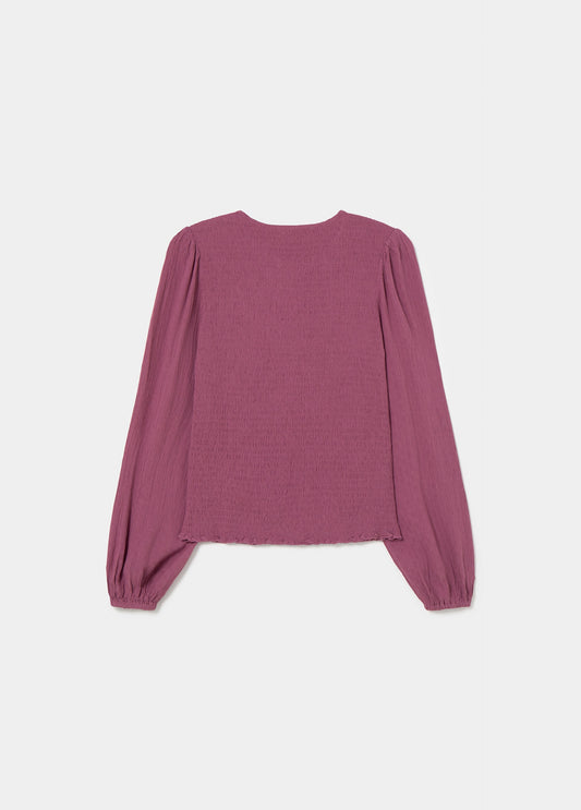 Blusa smock botones