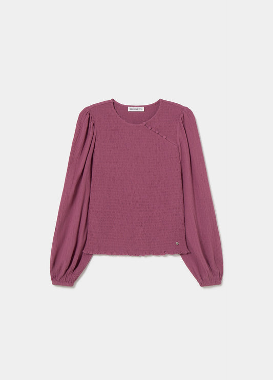 Blusa smock botones