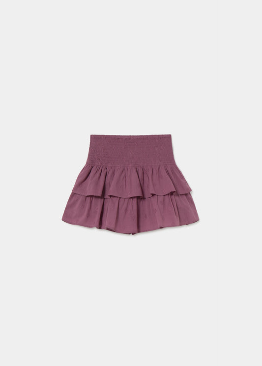Falda corta volantes
