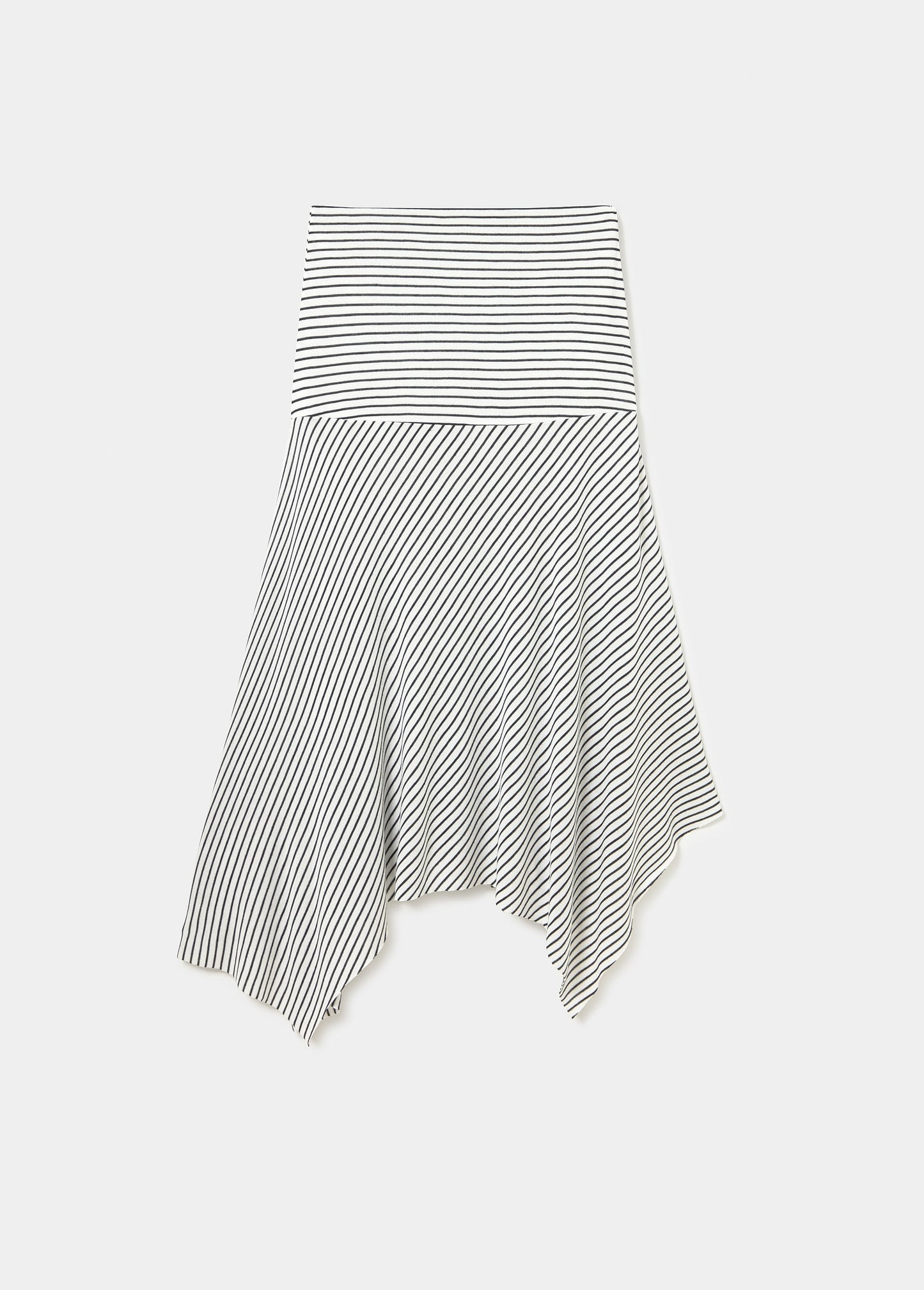Falda midi raya tejida