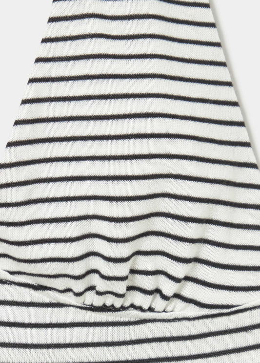 Top halter raya tejida