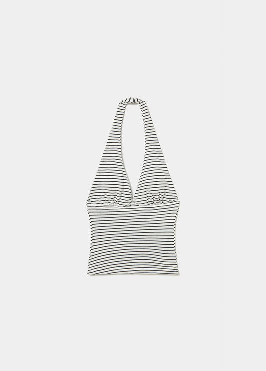 Top halter raya tejida