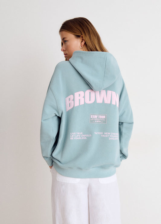Sudadera oversized lavada y parche