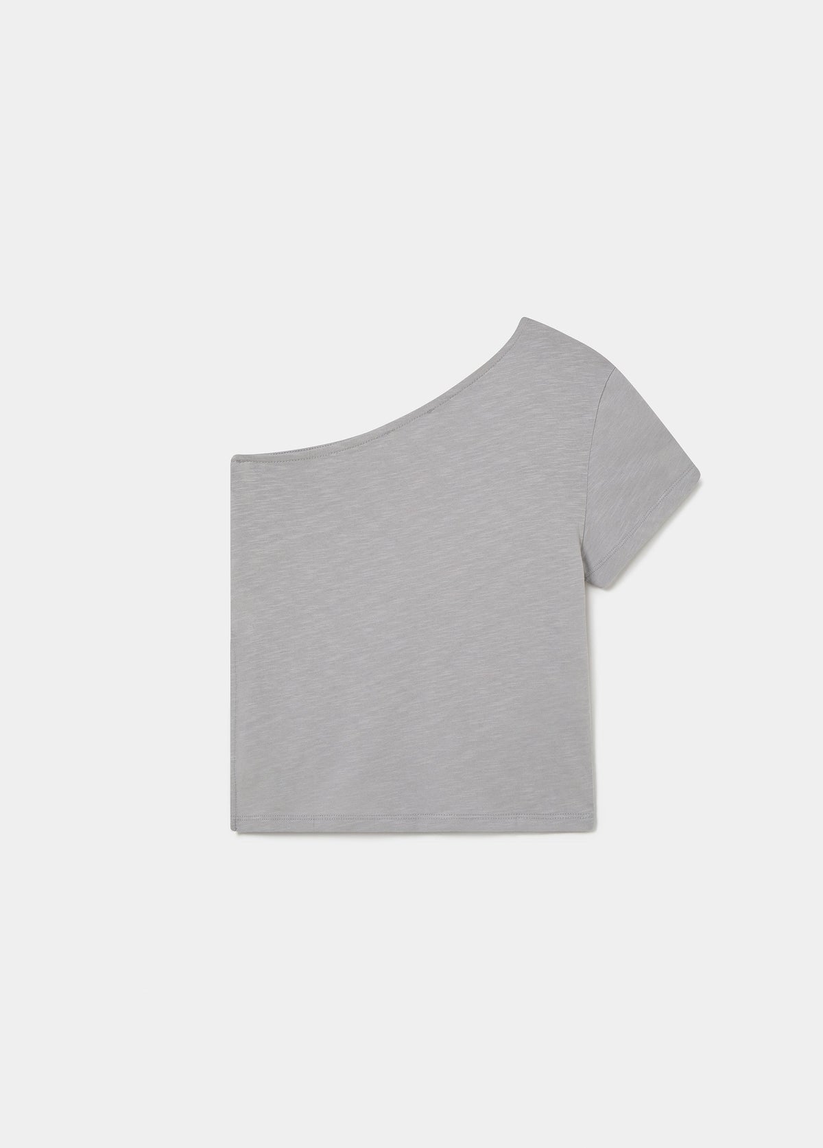 Camiseta asimetrica flor tacha
