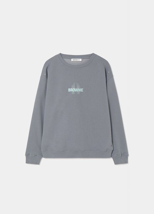 Sudadera print alas glitter