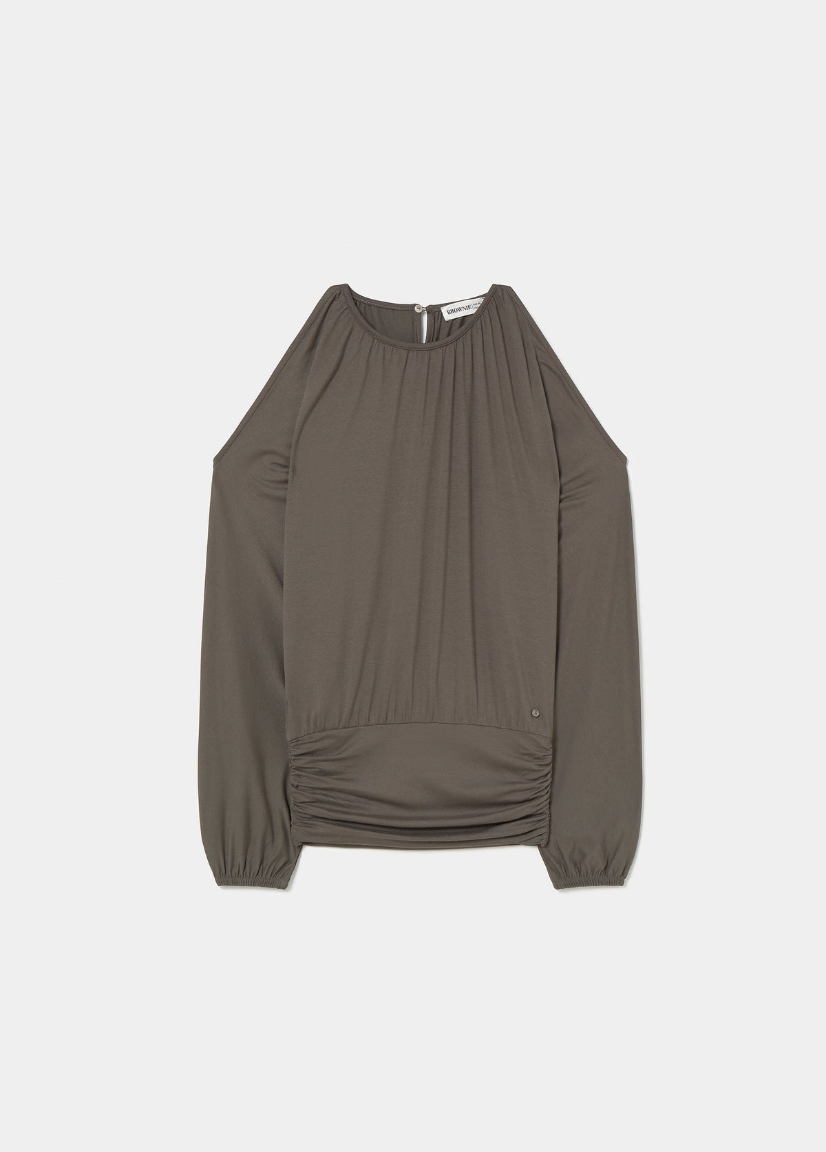 Camiseta viscosa frunce bajo