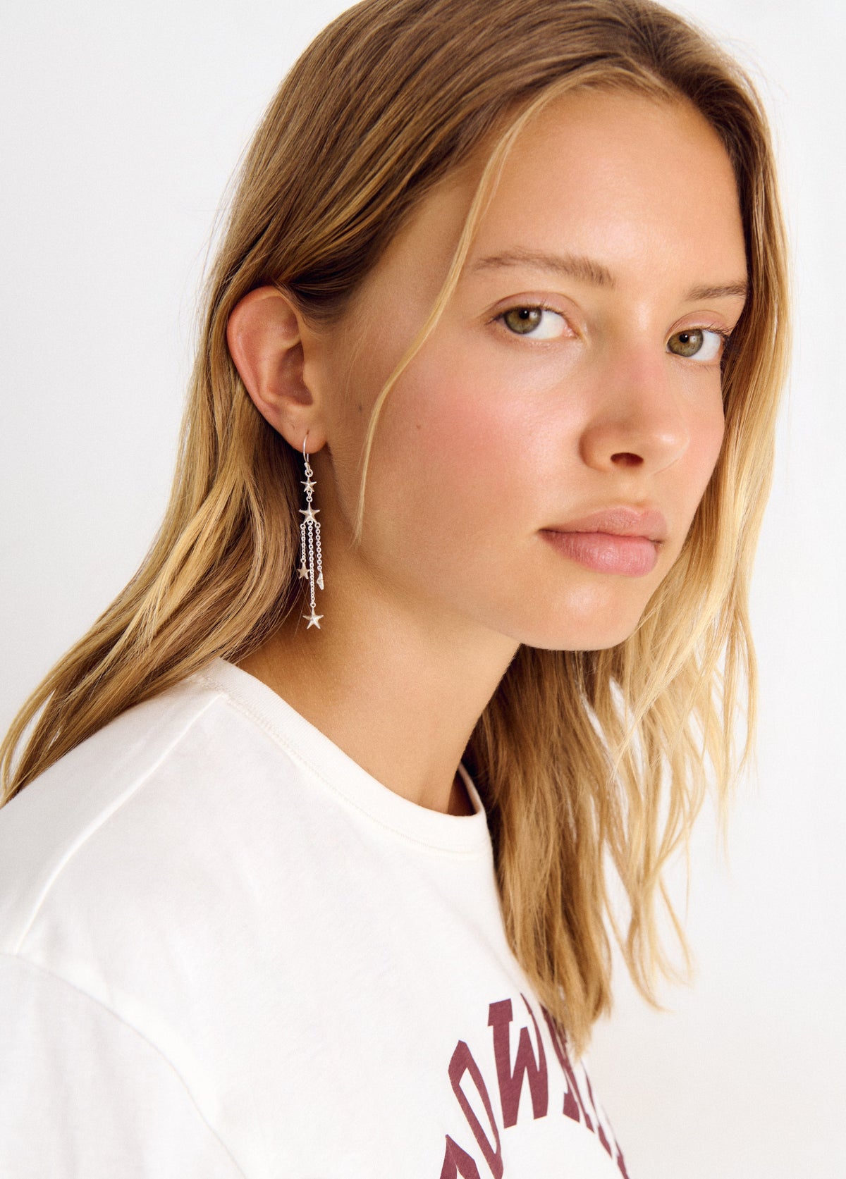 Pendientes estrellitas colgantes