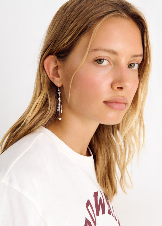 Pendientes estrellitas colgantes