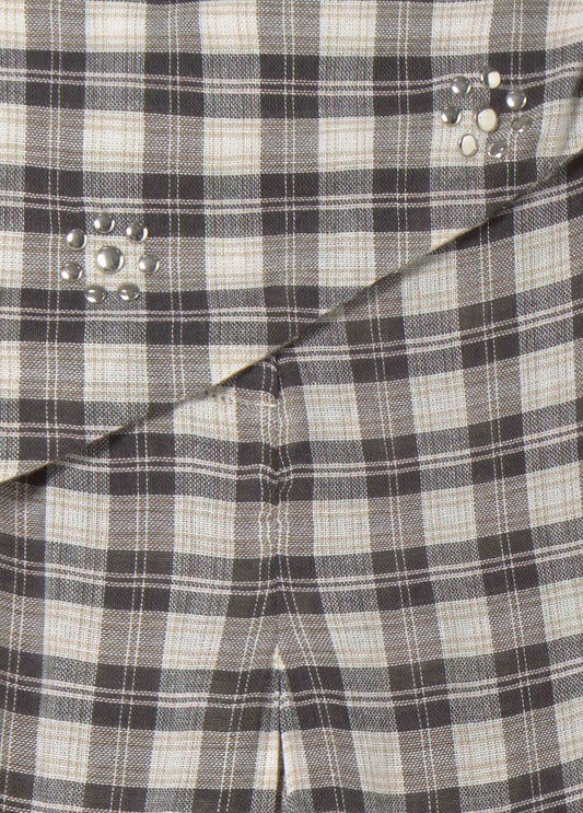 Pantalón bombacho cuadros con pañuelo