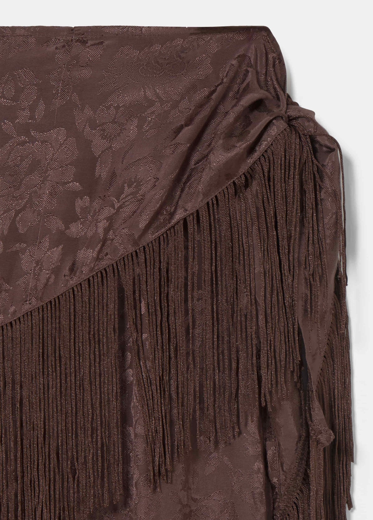 Pantalón bombacho con panuelo de flecos