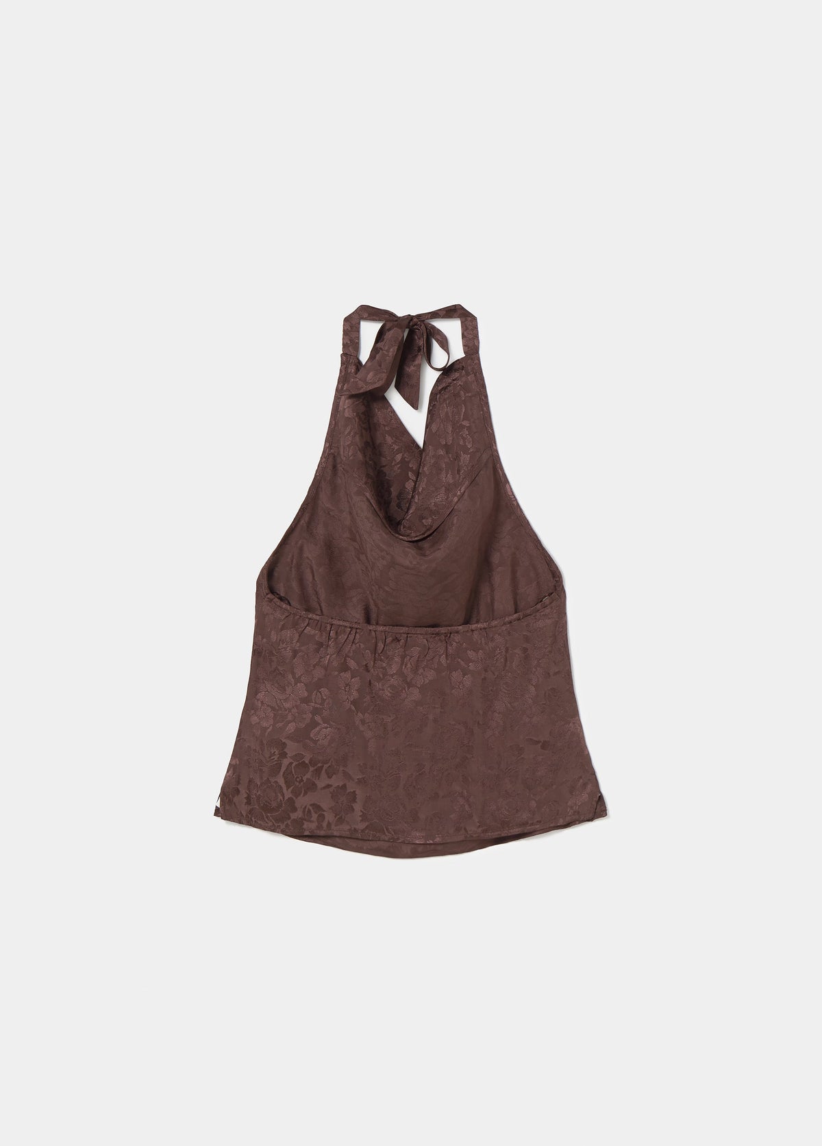 Top halter tejido jacquard