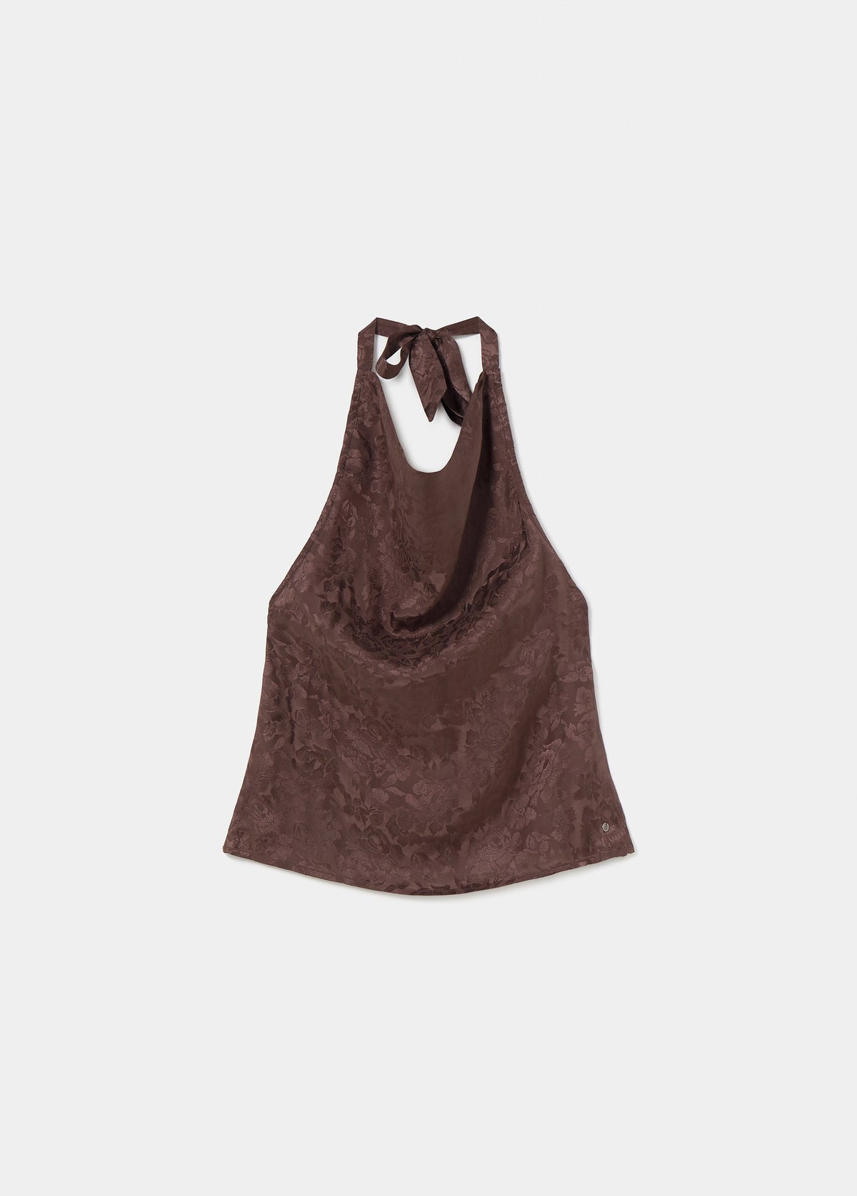 Top halter tejido jacquard