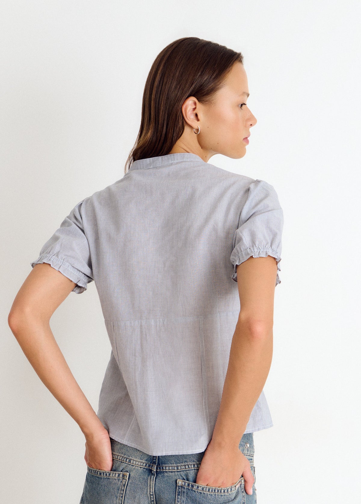 Blusa romántica rayas