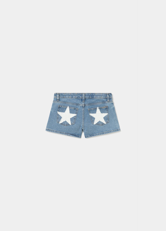 Short tachas con estrellas patch
