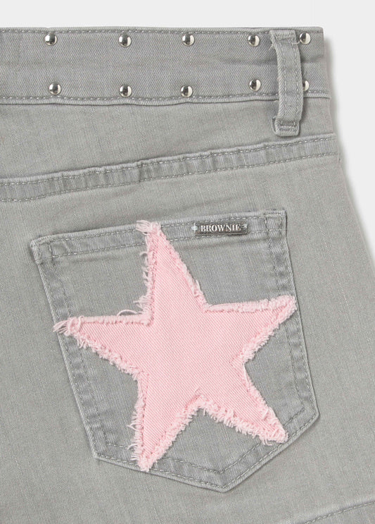 Short tachas estrellas parche