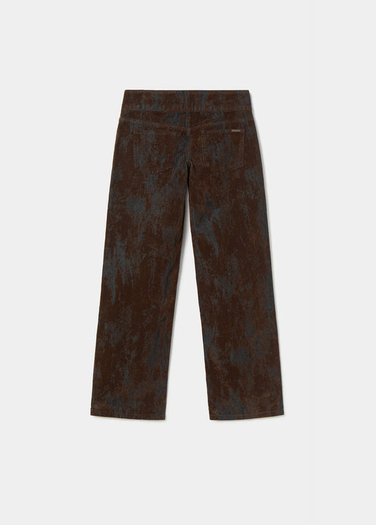 Pantalón flock marrón