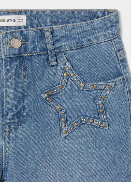 Tejano estrella bolsillo frontal