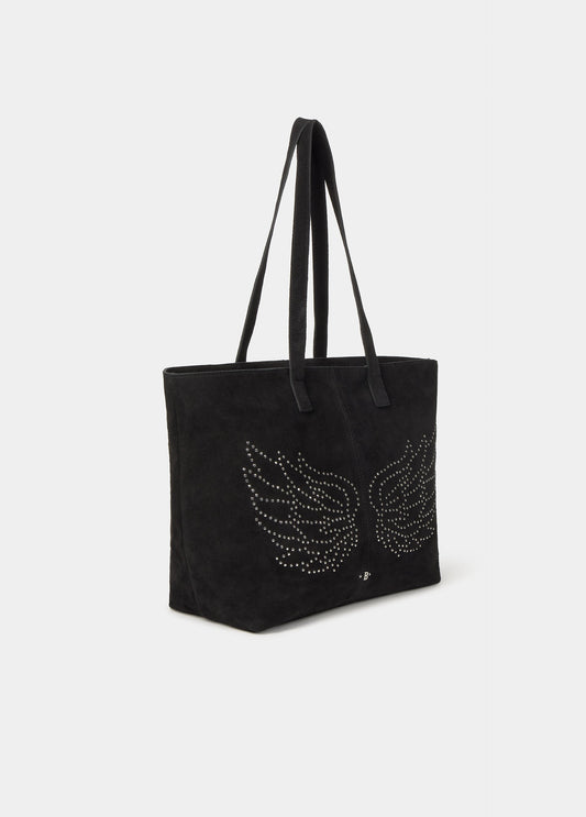 Bolso shopper alas tachas