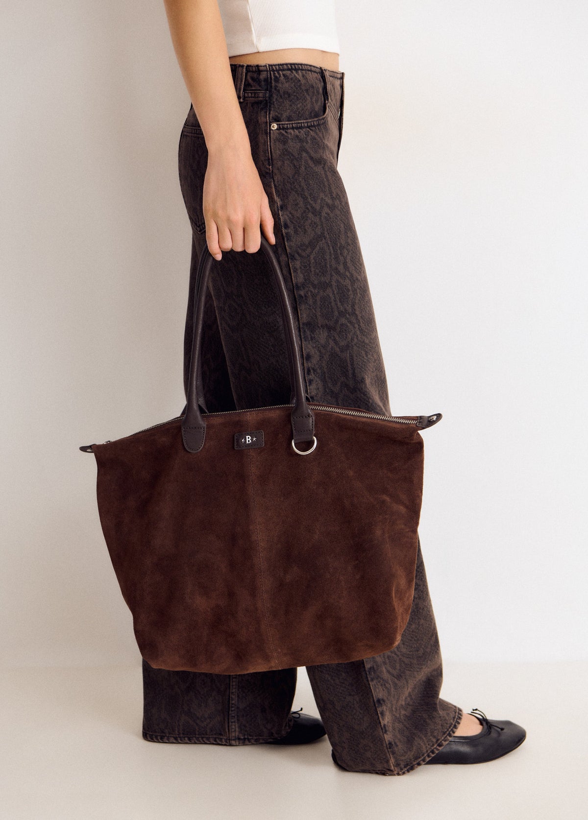 Bolso shopper serraje