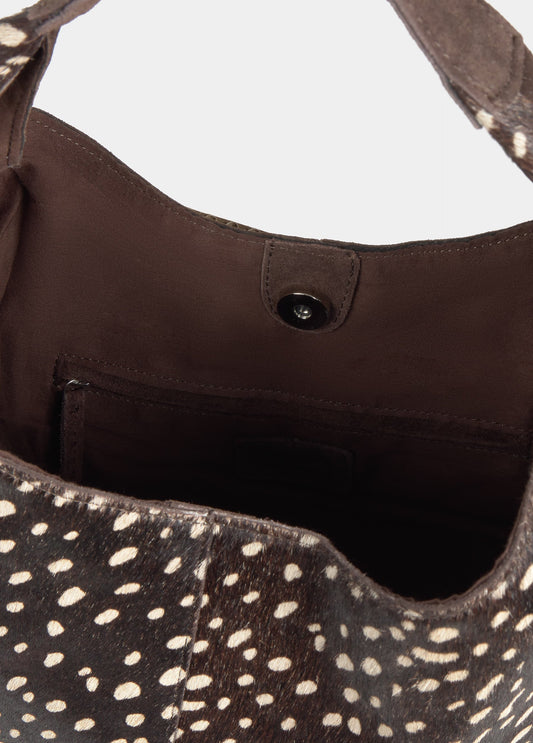 Bolso hombro piel animal print