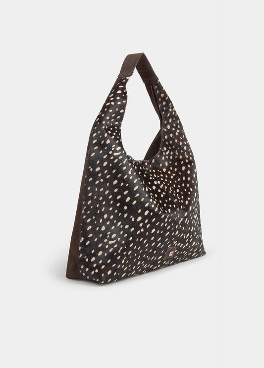 Bolso hombro piel animal print