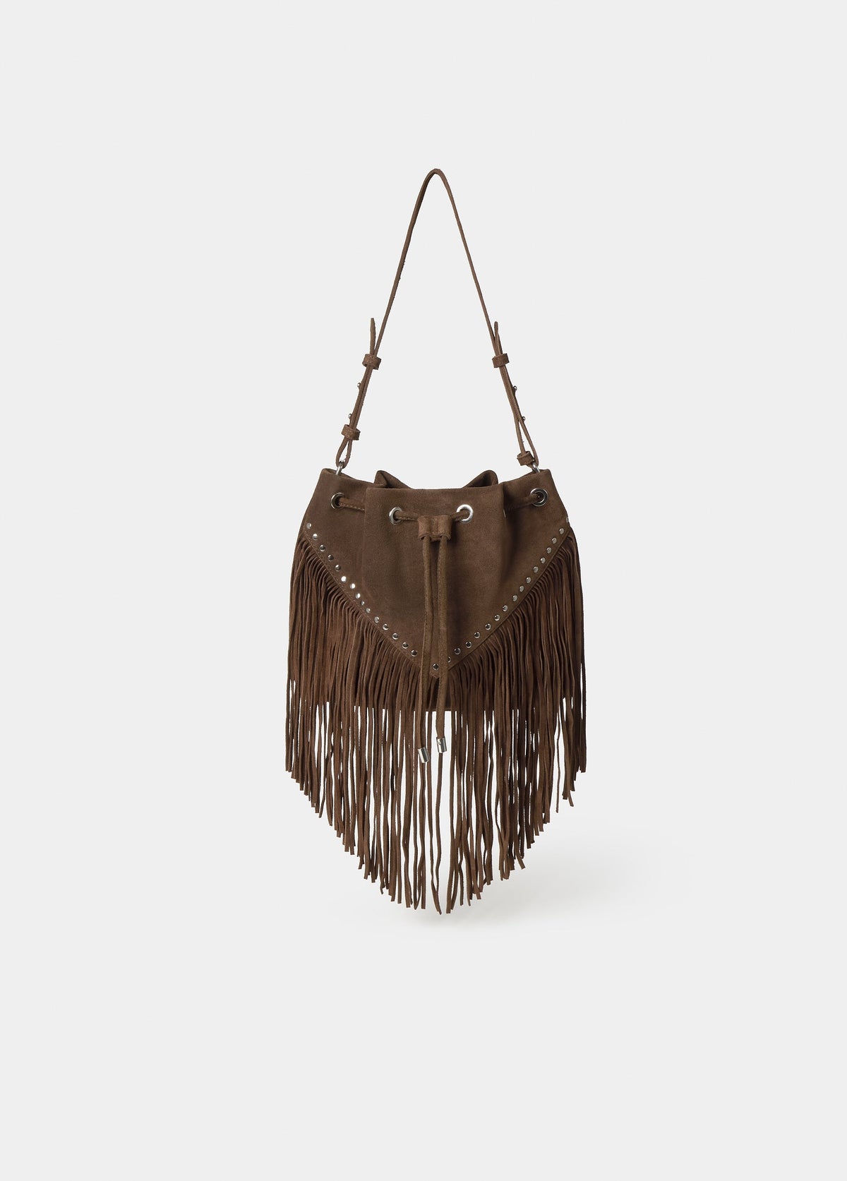 Bolso saco flecos