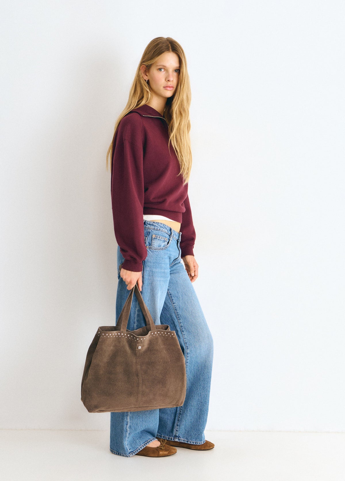 Bolso shopper tachas