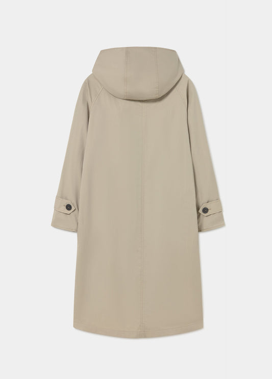 Gabardina larga capucha