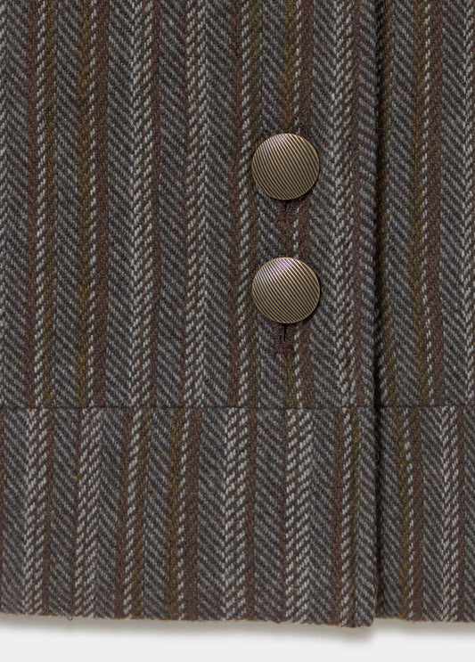Chaqueta paño abotonada rayas