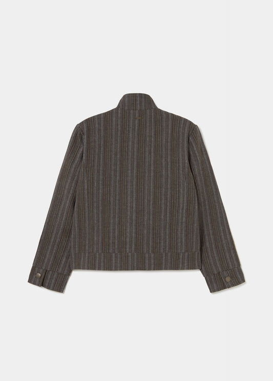 Chaqueta paño abotonada rayas
