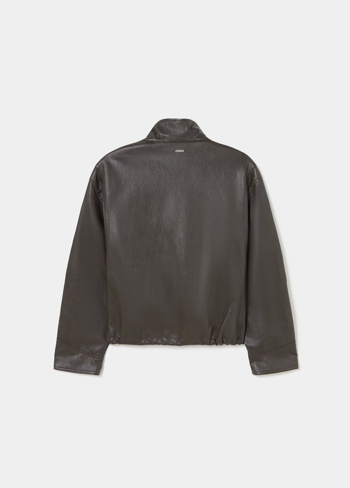 Chaqueta bomber efecto piel botones