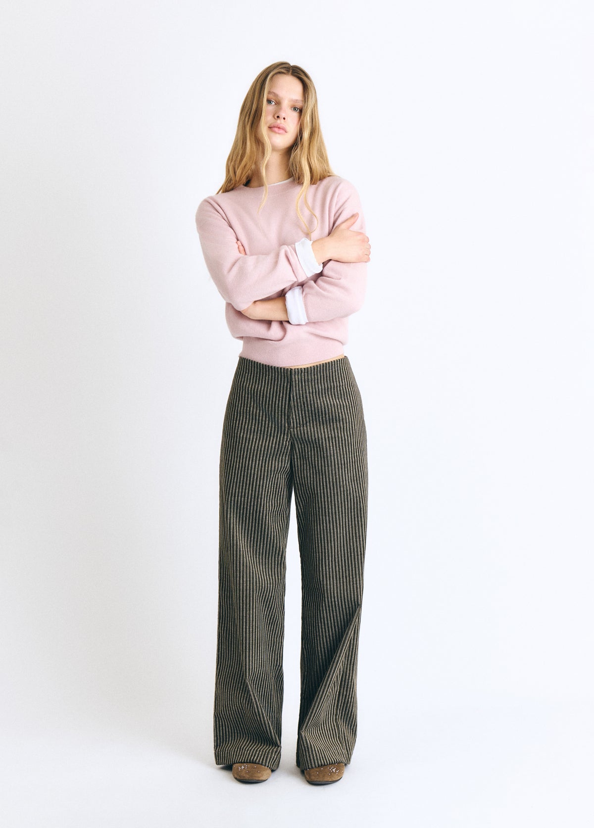 Pantalón pana rayas