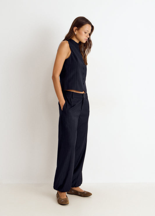 Pantalon bombacho raya diplomatica