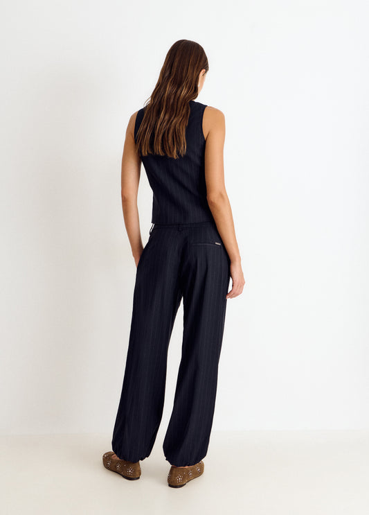 Pantalon bombacho raya diplomatica