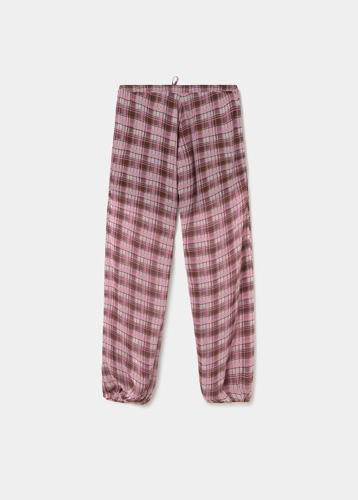 Pantalón largo bombacho cuadros
