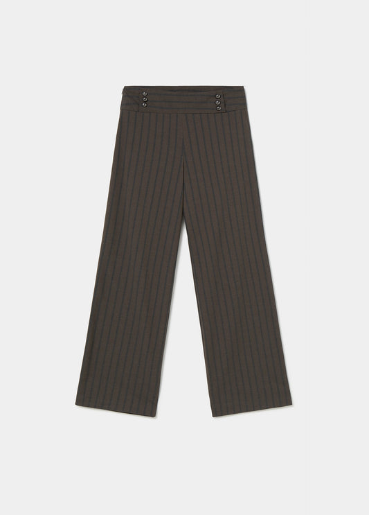 Pantalón cinturilla ancha rayas