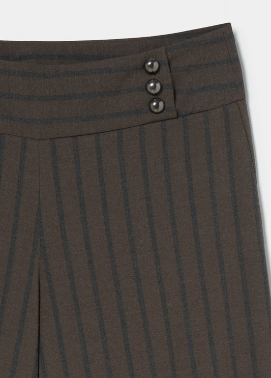 Pantalón cinturilla ancha rayas