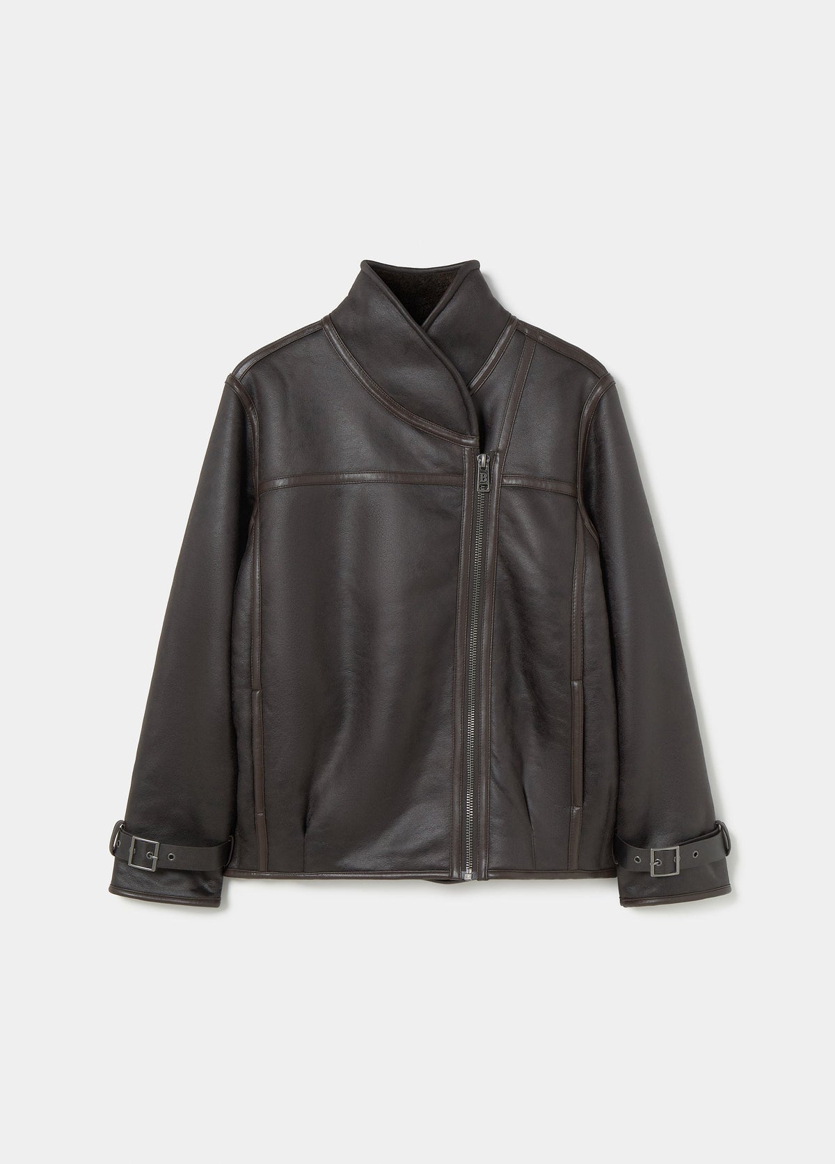 Cazadora biker doblefaz efecto piel