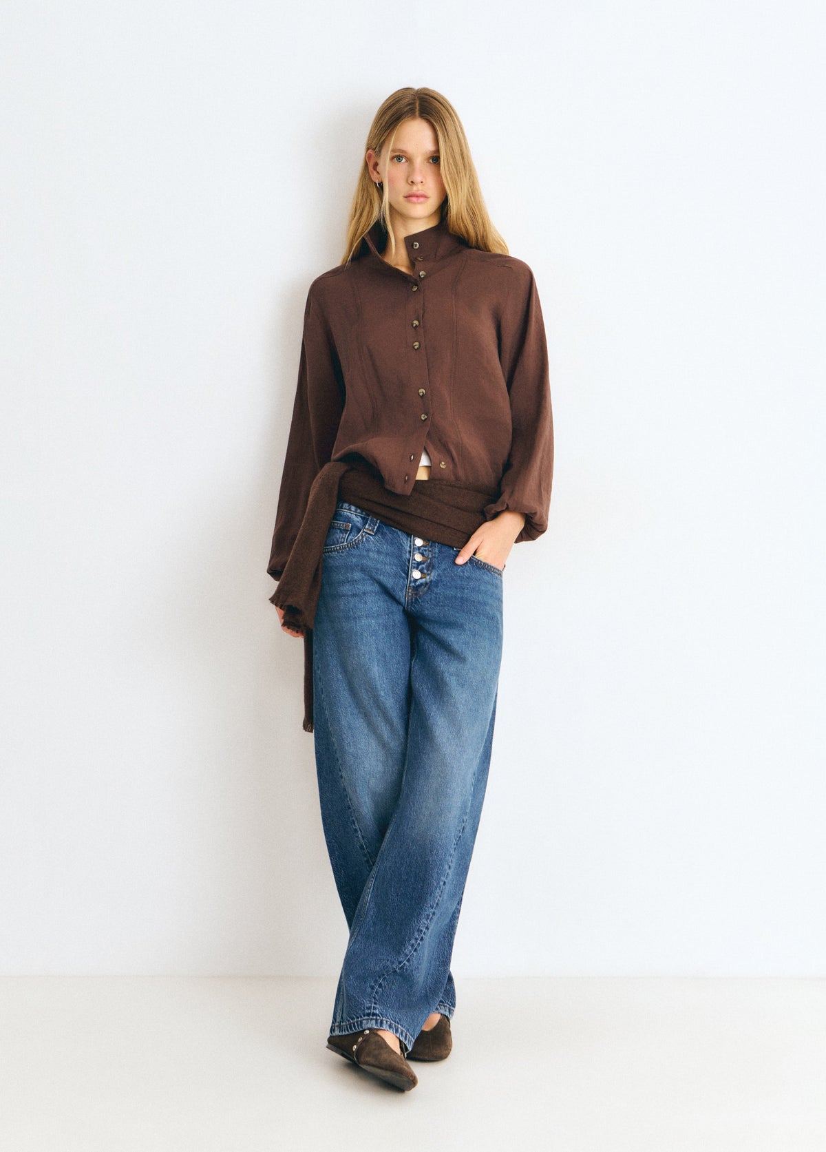 Blusa cuello alto