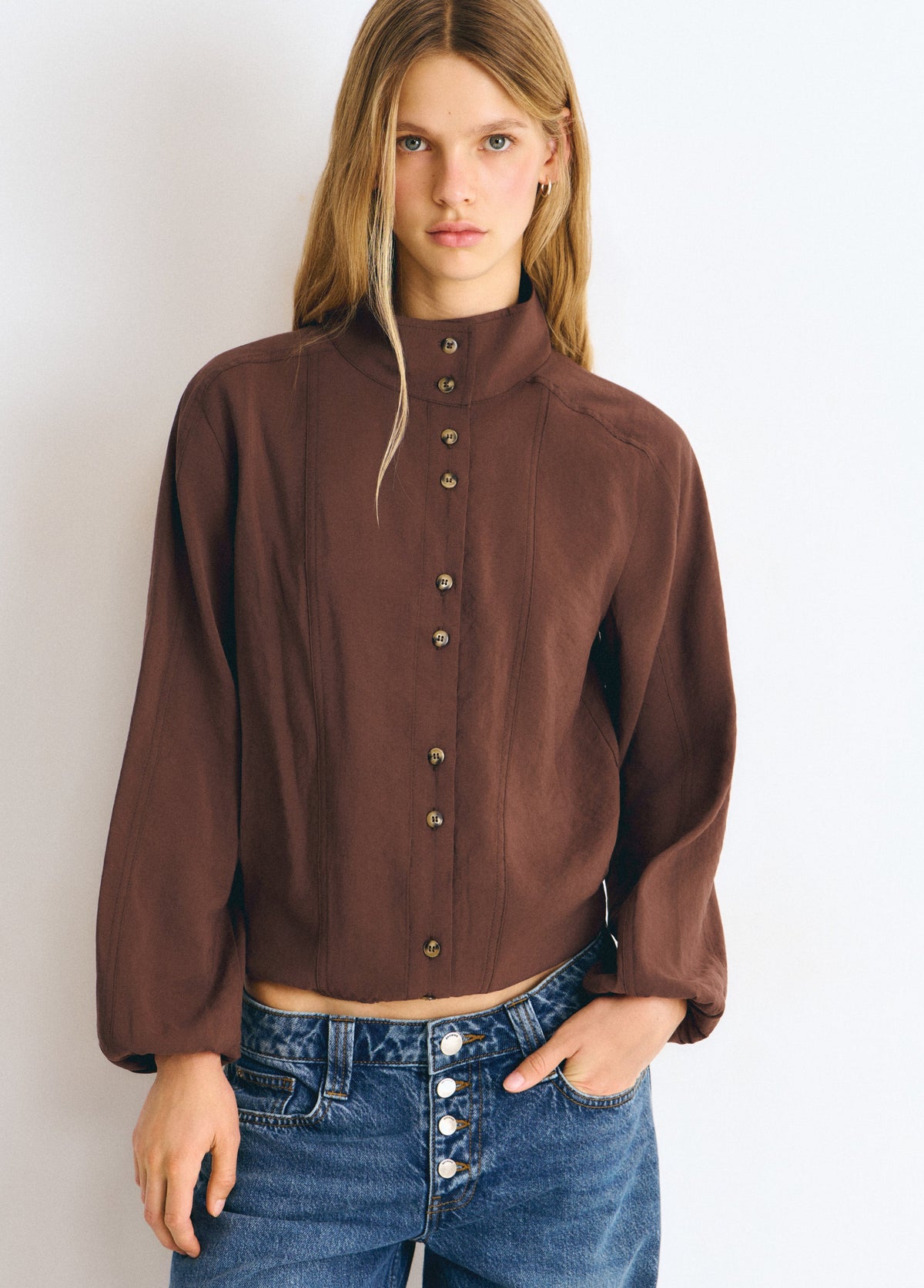 Blusa cuello alto